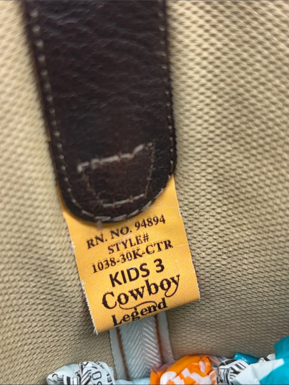 Cowboy Legend Two-Tone Western Leather Boots, SZ 3 little boy